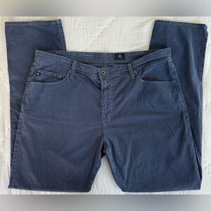 AG Adriano Goldschmied Everett Slim Straight Jeans 38x32 Navy Blue — Made in US